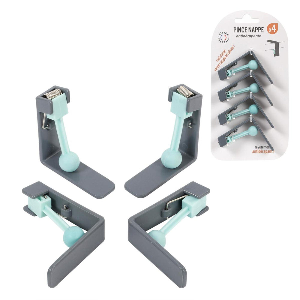 Pince à nappe antidérapante ajustable (paquet de 4)