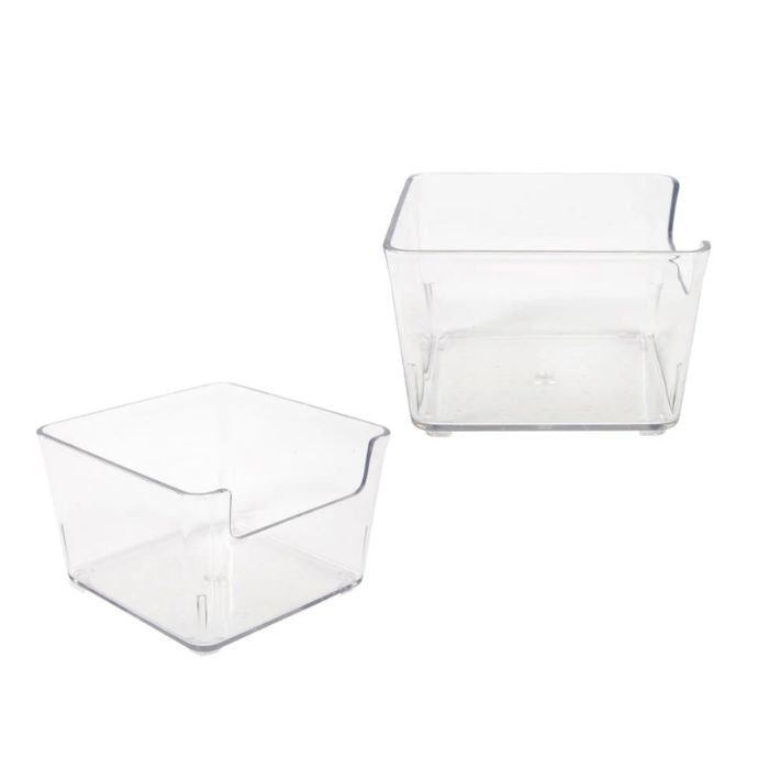 Contenant de rangement en plastique clair 10 cm x 6 cm x 6 cm (paquet de 3)