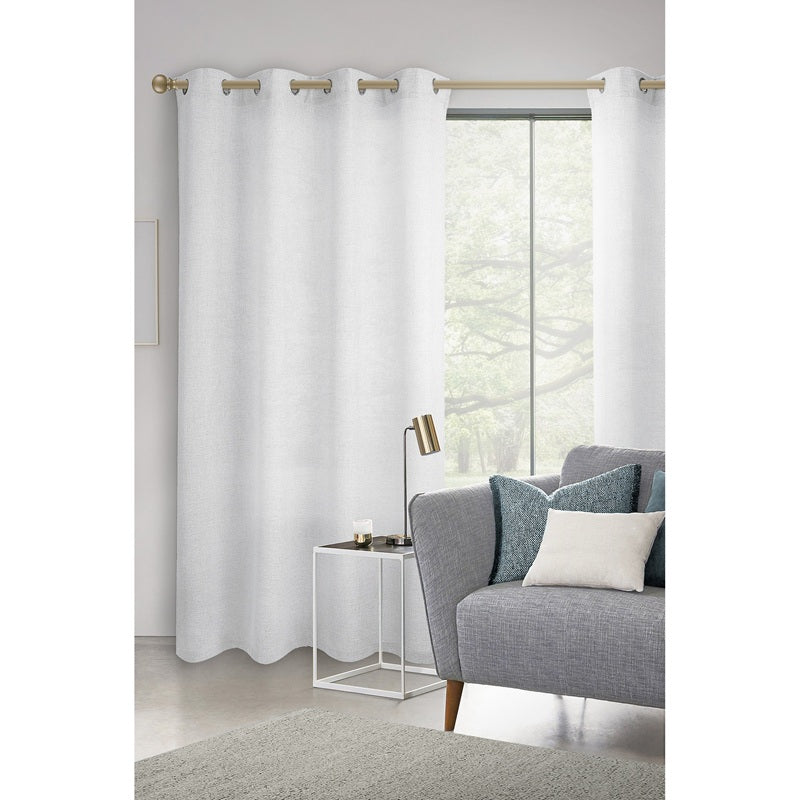 LJ Home Fashions Maestro paire de panneaux à illets en faux lin 54x95 Chartreuse | Home Depot Canada