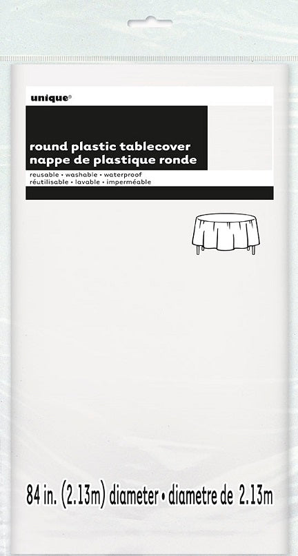 Nappe ronde 84 po en plastique jetable