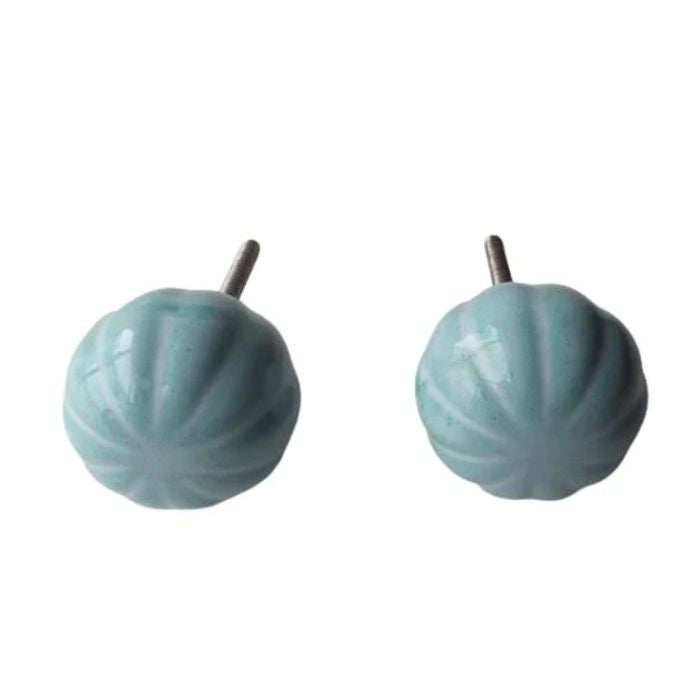 1 Pièce Boutons Et Poignées D'armoire En Céramique Vintage Citrouille Poignées De Meubles Bouton De Porte Coloré Tiroir Placard Cuisine Poignée De Traction DUO ER (couleur : Bleu