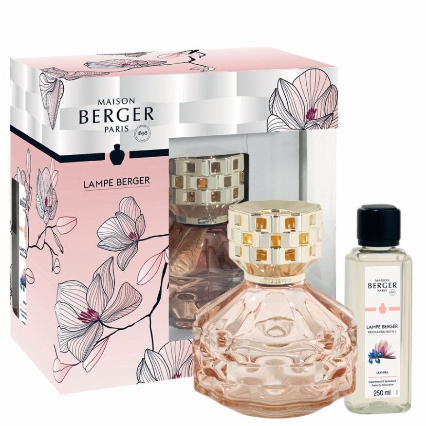 Coffret Maison Berger lampe glaçon florale avec recharge Liliflora