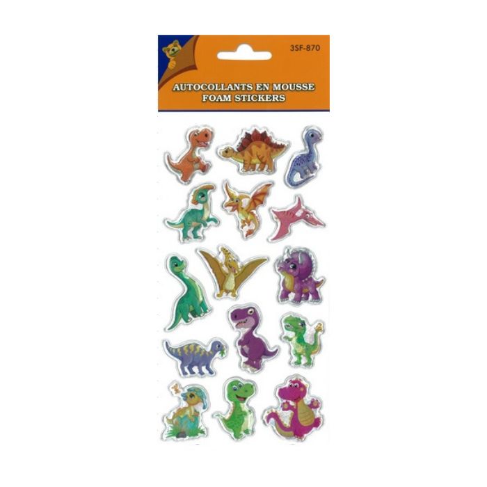Autocollants en mousse dinosaures
