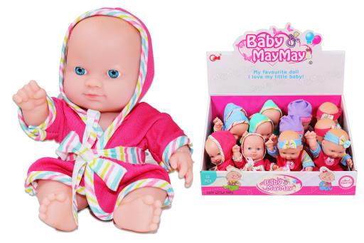 Poupée bébé en robe de chambre 8 pouces