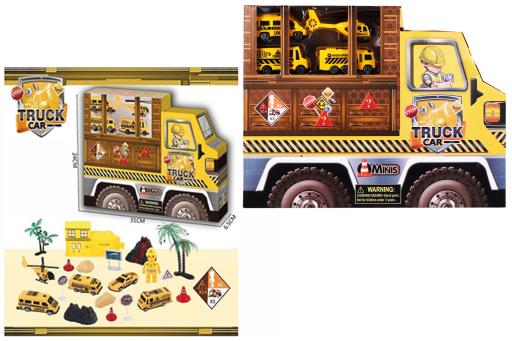 Ensemble de jeu avec camion de construction