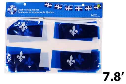 Banderole du drapeau du Québec 7,8 po (paquet de 6)