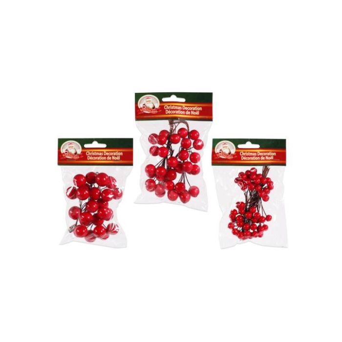 Baies artificielles rouges en grappe
