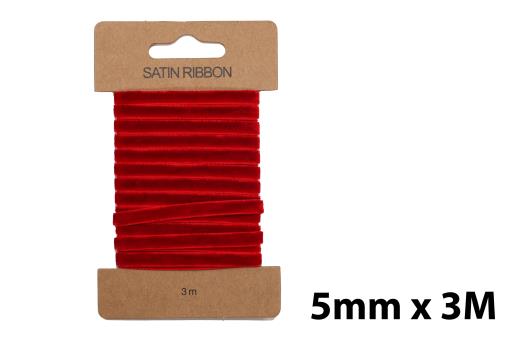 Ruban d'emballage en velours 5 mm x 3 m