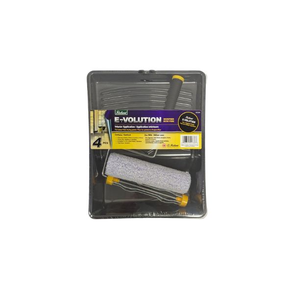 Ensemble incluant plateau à peinture, doublure et manche à rouleau E-volution 10 mm