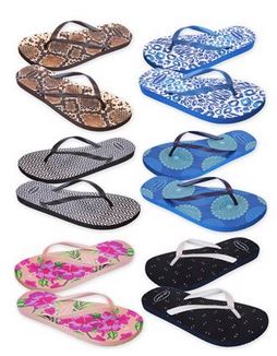 Sandale flip-flop pour dame assortie