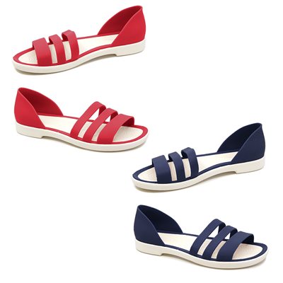 Sandale pour femme rouge ou marine (grandeur 5 à 10)