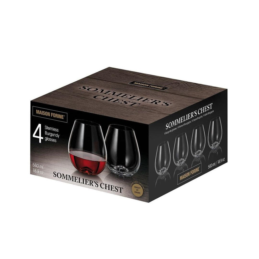 Verres à vin sans pied cristallin 560 ml (boîte de 4)