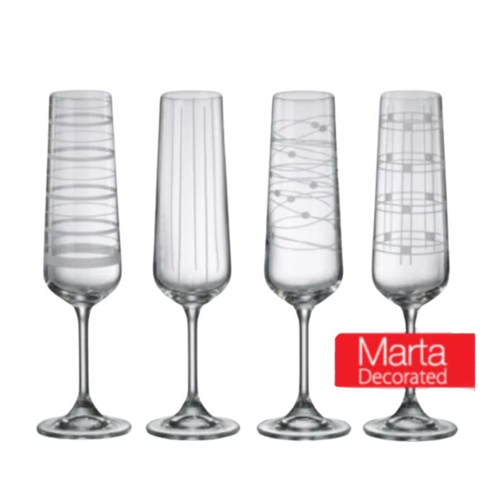 Ensemble de coupes à champagne Marta 205 ml (paquet de 4)