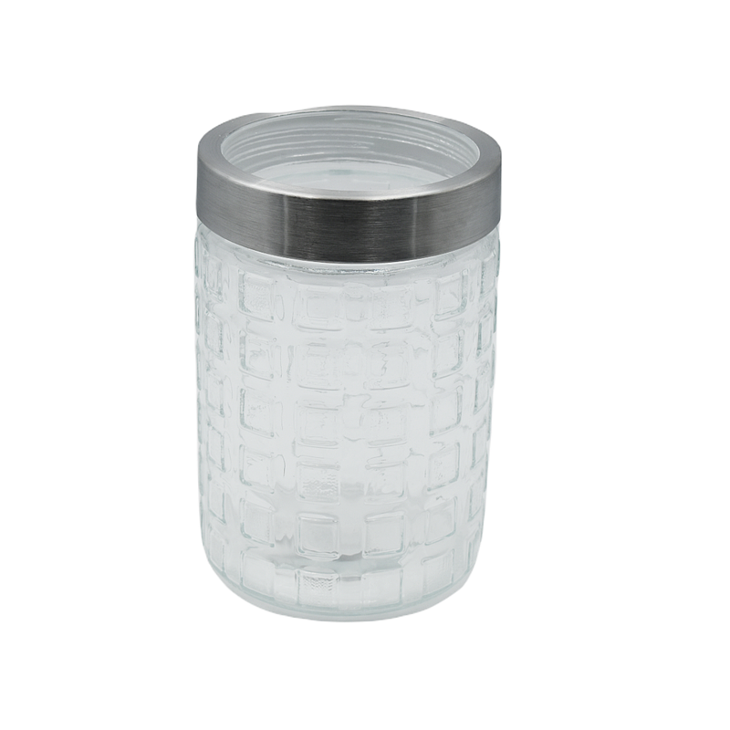 Jarre en verre avec couvercle transparent