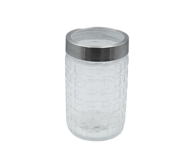 Jarre en verre avec couvercle transparent