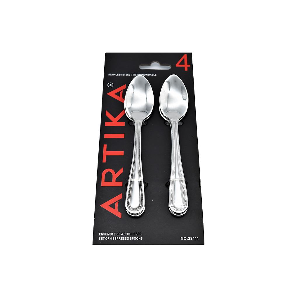 TIANYI-Cuillère à Espresso, Set De 4 Pièces, Longueur : 11 Cm, 18