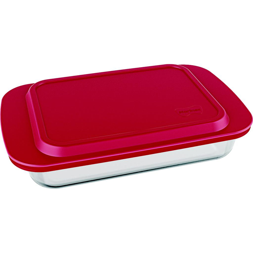 Plat rectangulaire en vitre avec couvercle 5,3 L Marinex