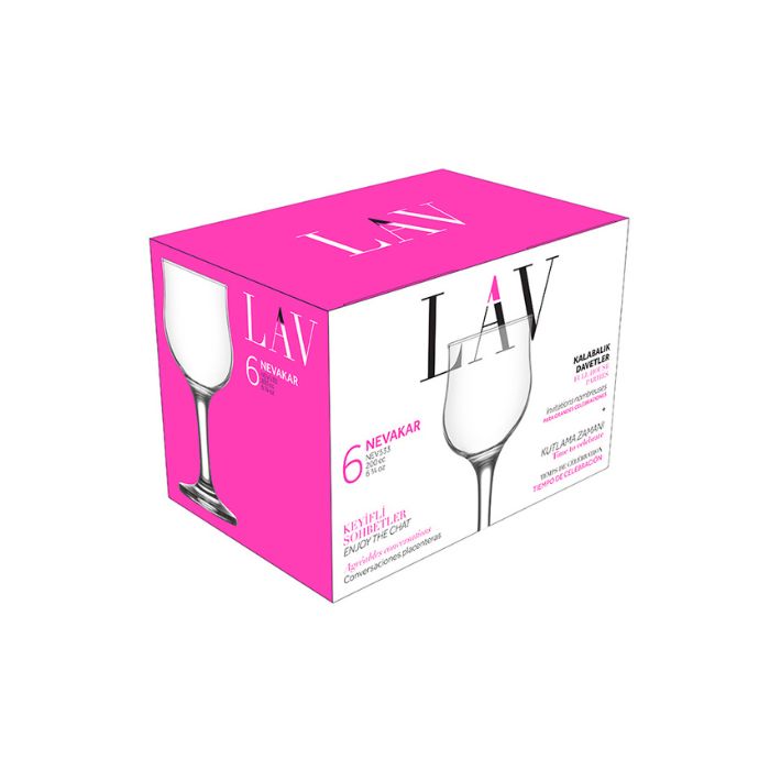 Coupe à vin blanc 6,75 oz Tulipe Nevakar (paquet de 6)