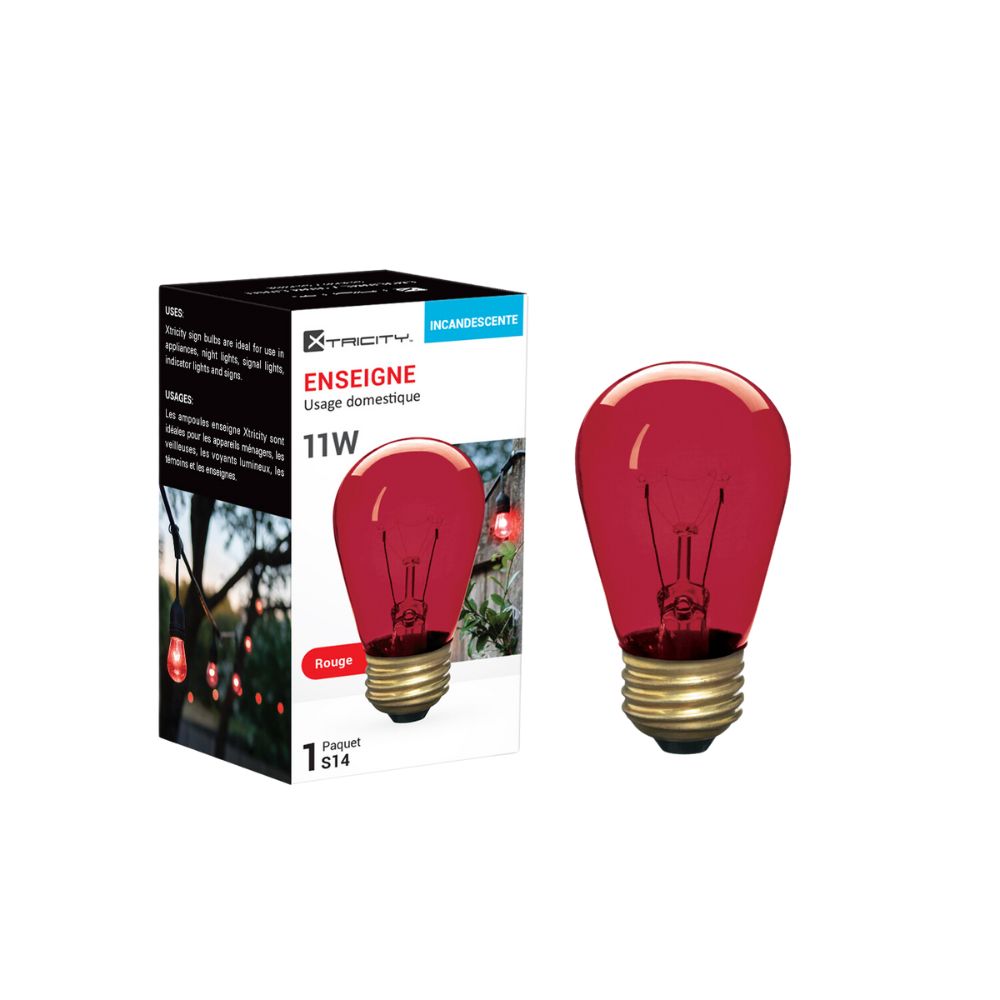 Ampoule incandescente type S14 intensité variable 11W