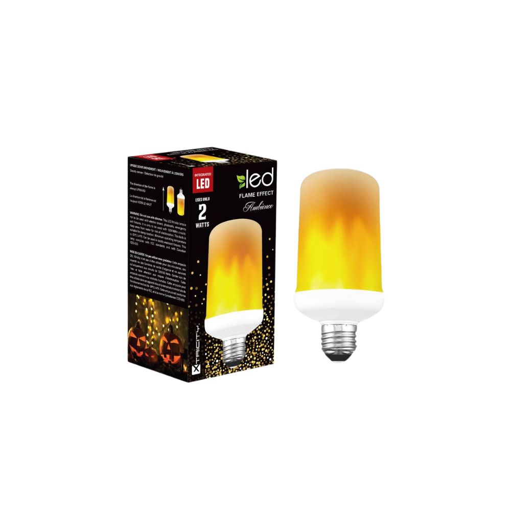 Ampoule DEL effet de flamme 2W / 120V / 1800K / blanc doux