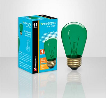 Ampoule incandescente type S14 intensité variable 11W