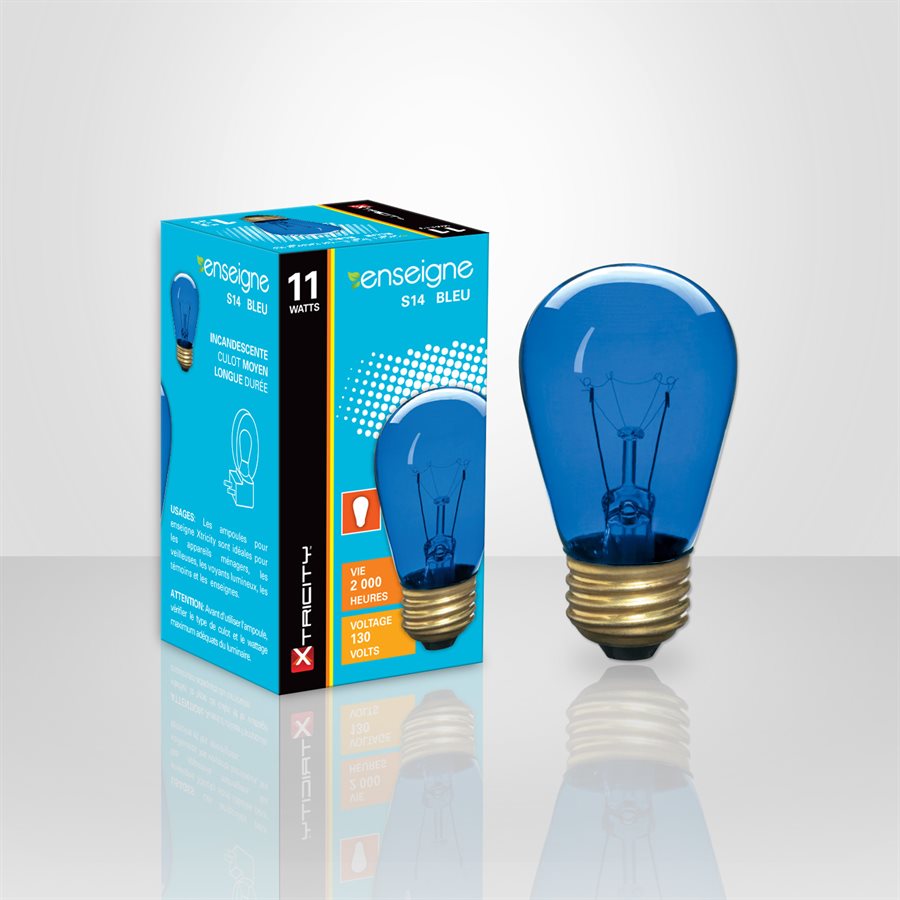 Ampoule incandescente type S14 intensité variable 11W