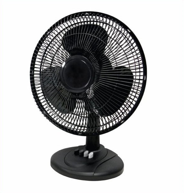 Ventilateur de table 12 po oscillant noir