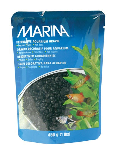 Gravier pour aquarium 450 g noir