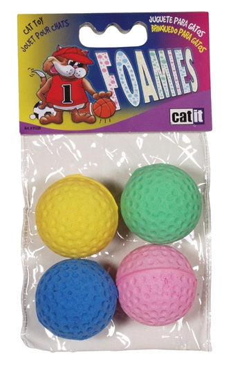 Jouet pour chat balle de golf en mousse (paquet de 4)