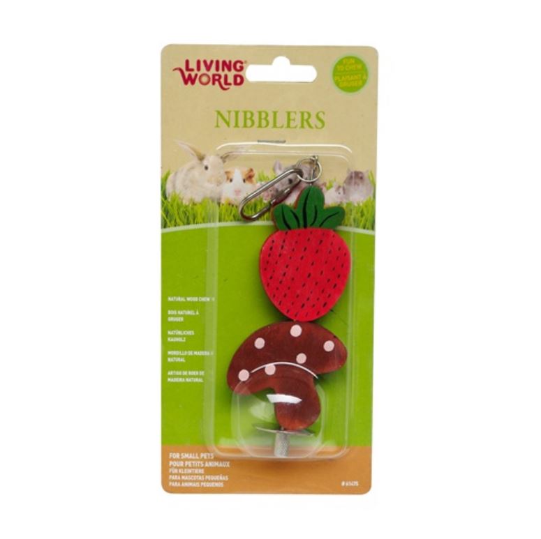 Bois à gruger fraise et champignon