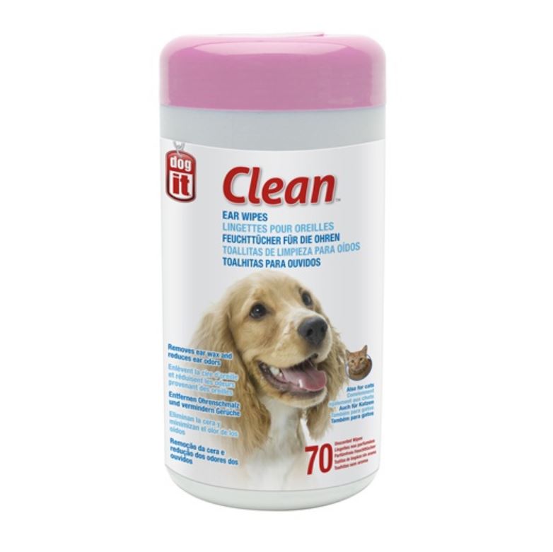 Lingette nettoyante pour oreille, nez et yeux de chien (paquet de 70)