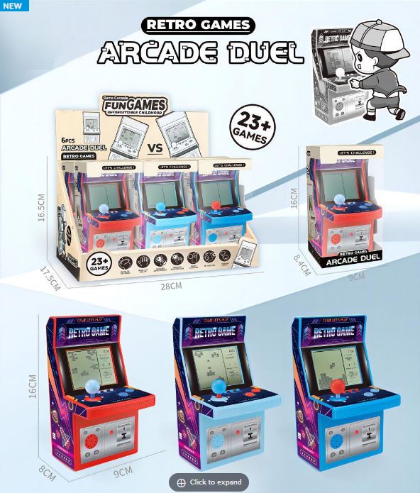 Arcade rétro miniature (plus de 23 jeux)