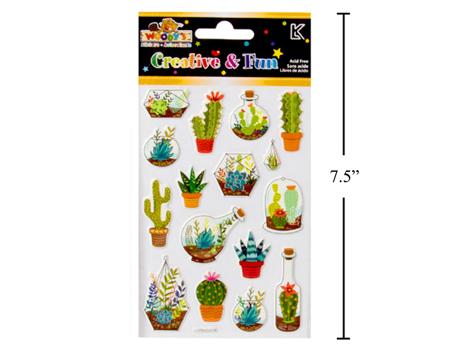 Autocollants bombés cactus