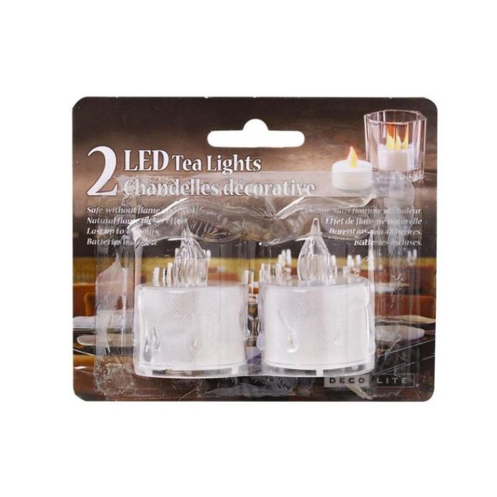Chandelle à pile DEL format réchaud (paquet de 2)
