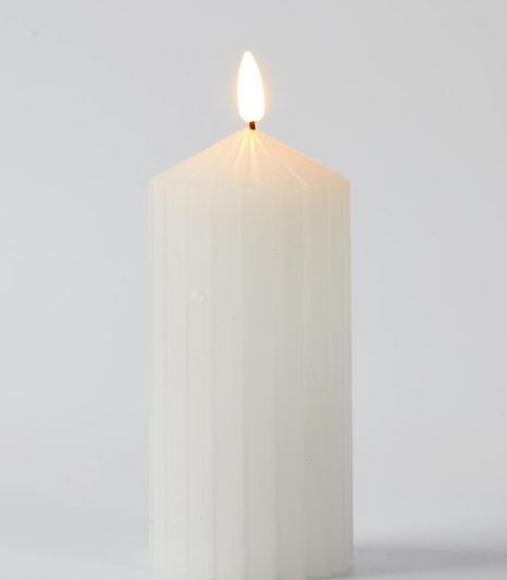 Chandelle au DEL extérieur en vrai cire