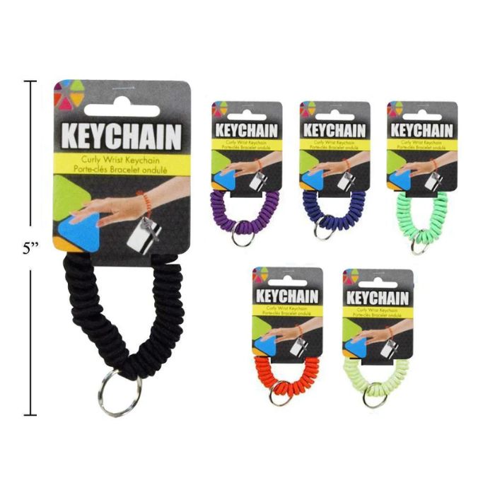 Porte-clés bracelet en cordon spiral