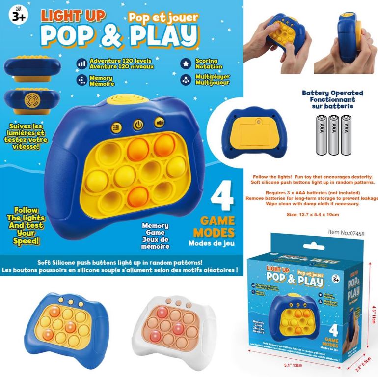 Jeu interactif lumineux en pop-it (3 ans et +)