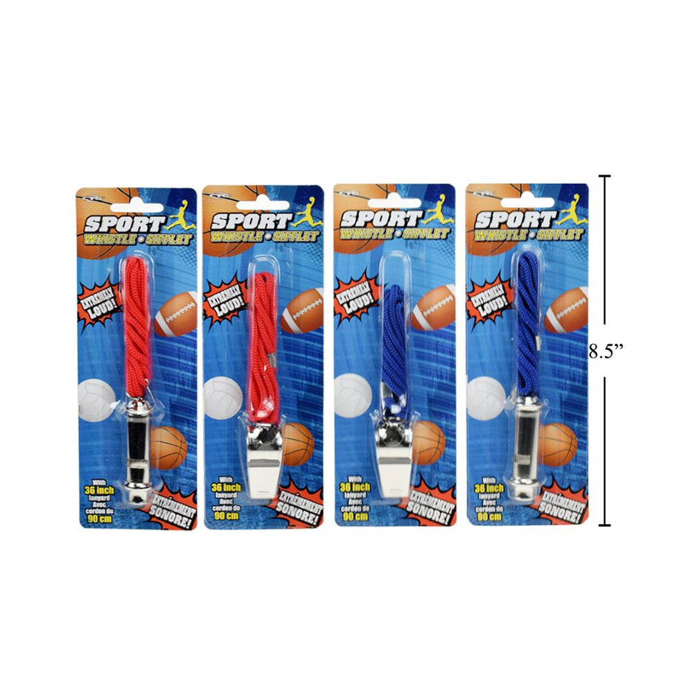 Sifflet en métal avec une corde