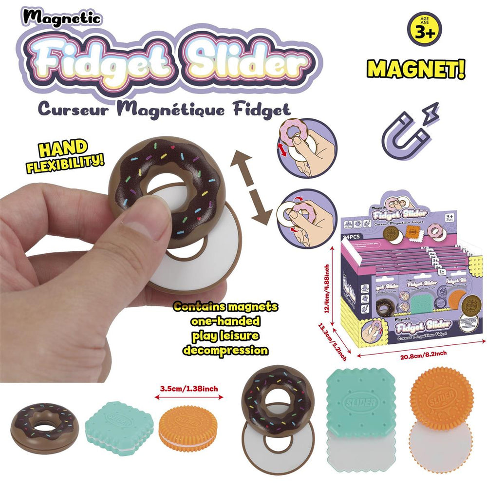 Curseur magnétique fidget 1,38 pouces forme de biscuit