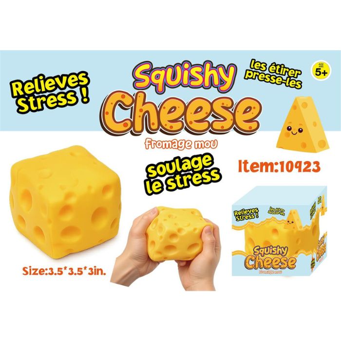 Cube de fromage sensoriel anti-stress à presser 3,5 po (5 ans et +)