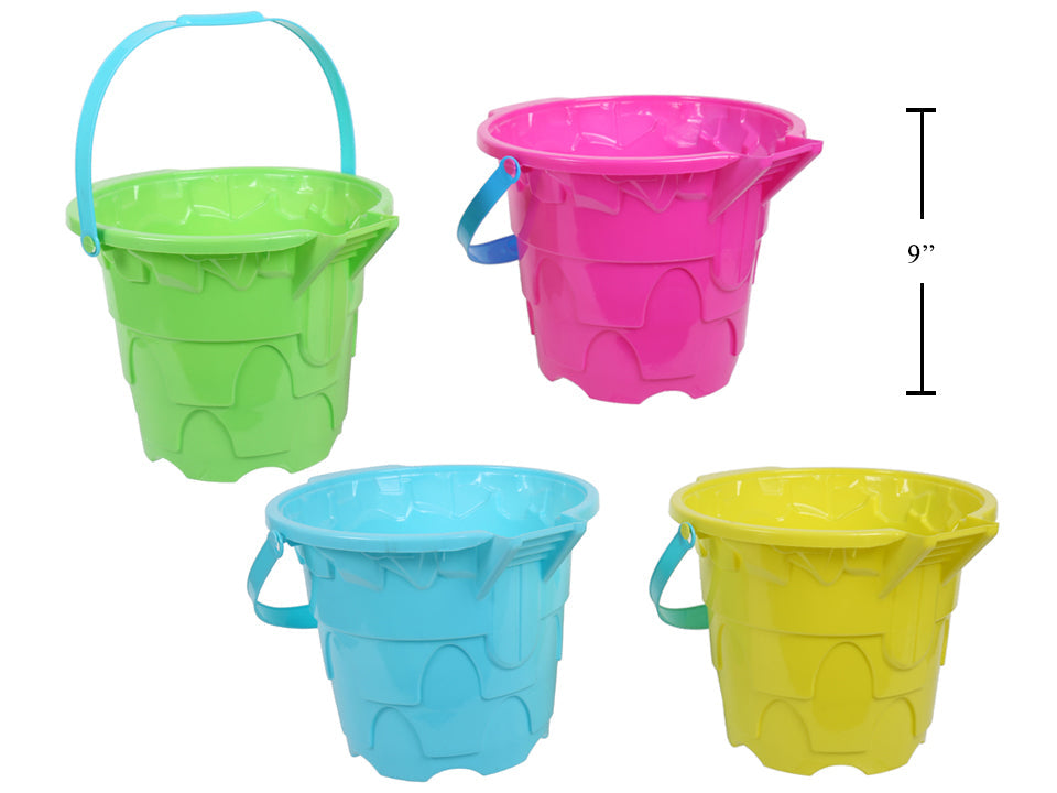 Seau en forme de château 11 po en plastique