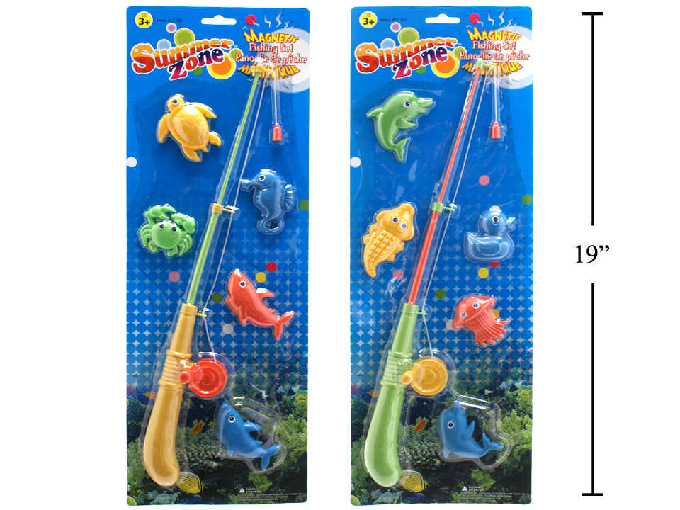 Canne à pêche magnétique avec poisson