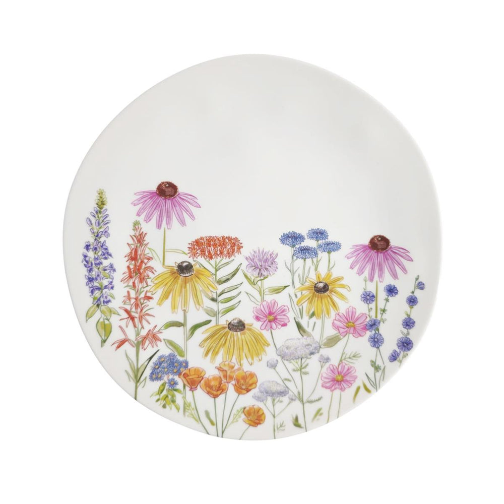 Assiette à dîner 10 po en mélamine fleurs