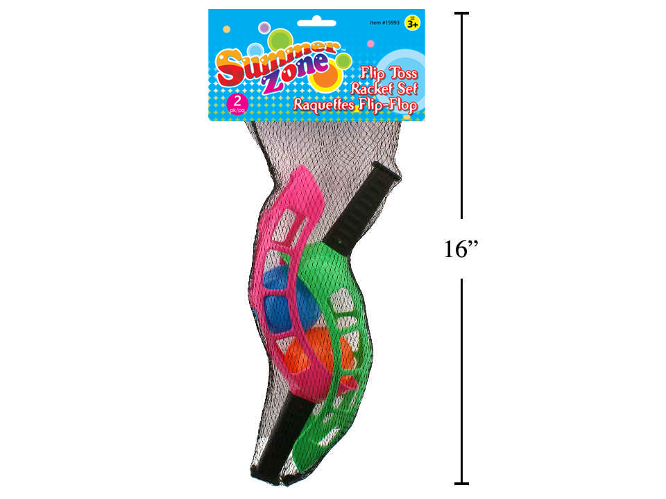Jeu de 2 raquettes flip flop avec balle