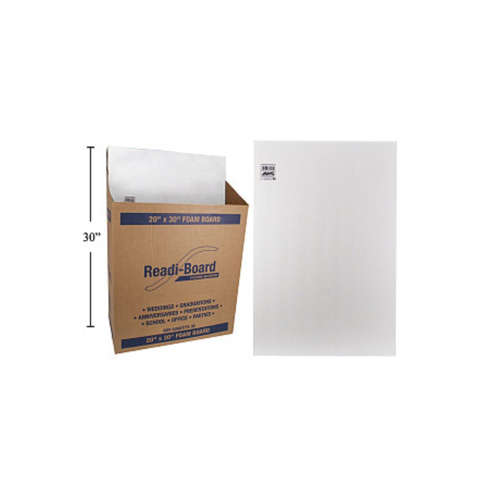 Tableau en mousse 20 po x 30 po blanc
