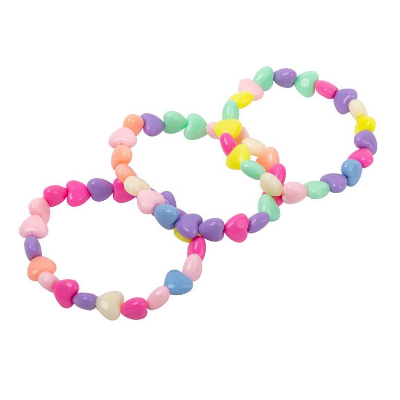 Bracelet de perles en forme de cœur (paquet de 6)