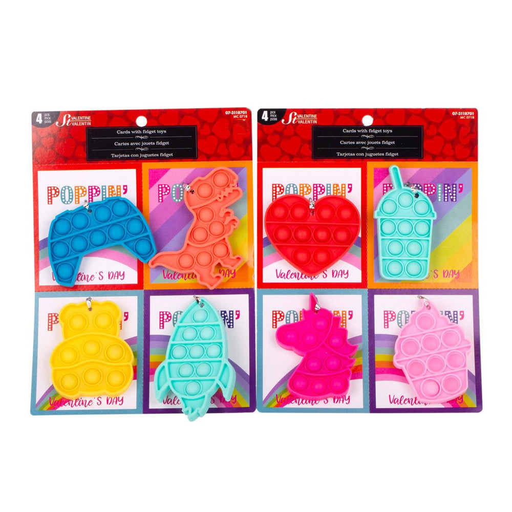 Jeu de doigt bubble fidget avec carte de la St-Valentin