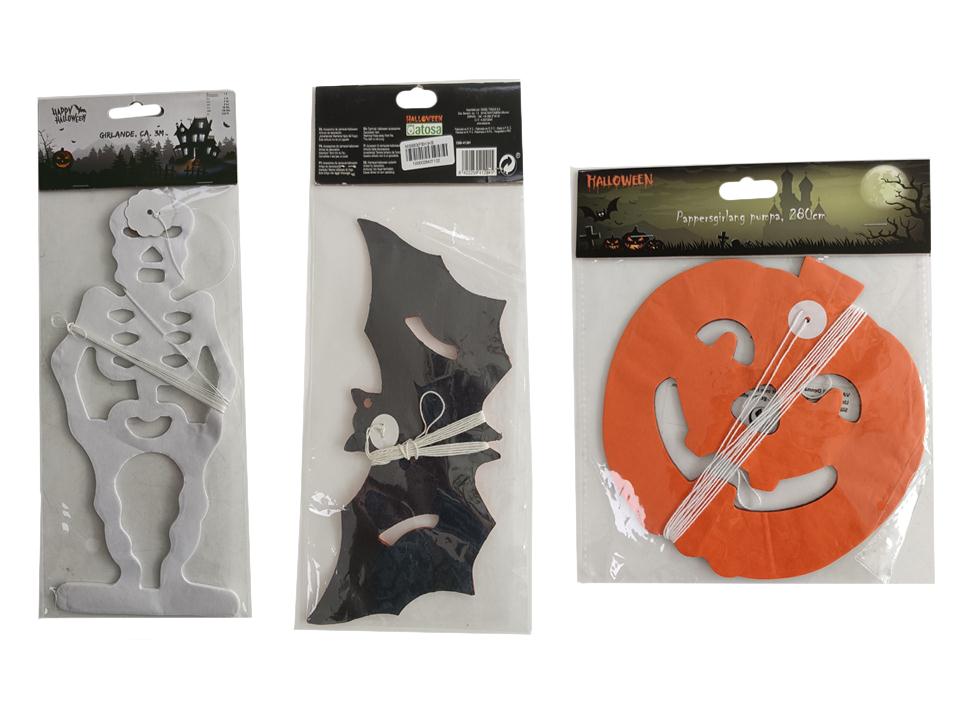 Guirlande d'Halloween en papier 9 pi