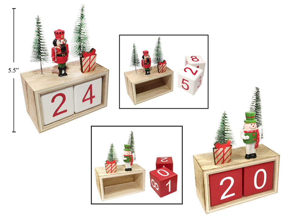 Calendrier 5,5 po en bois