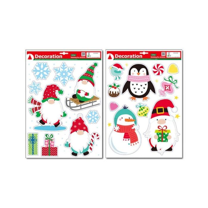 Autocollants de Noël pour fenêtre brillants